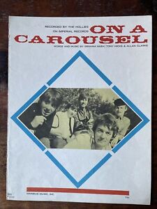 Vintage 1967 On A Carousel by THE HOLLIES Sheet Music Piano, Guitar, Vocals