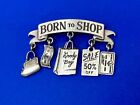 Born to Shop! - JJ Signed silver tone vintage brooch pin