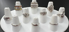 STERLING SILVER 925 VARIETY FILIGREE SCROLL DOME RINGS & BANDS LOT