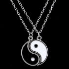 New Large Ying and Yang Yin BEST FRIENDS Enamel 2 Necklace Pendant