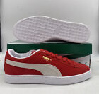 Puma Suede Classic XXI 21 Low Top Casual Shoe Red White 374915-02 Mens Size