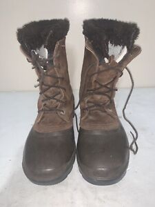 Sorel Winter Boots Mens Size 10 Brown Felt Lining