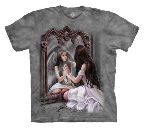 The Mountain Magic Mirror Fairy Angel Skull Key Magical Ann Stokes T-Shirt S-5X