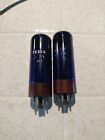 Rare TESLA EL-34 vacuum tube Vintage Matched Pair Dark Cobalt Blue Test STRONG !
