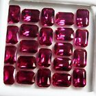 10 PCS Natural Red Ruby Loose Gemstone Certified Emerald Shape Lot