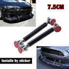 Black Adjust Front Bumper Lip Splitter Strut Rod Tie Support Bar For Honda 3