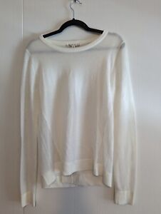 Cute White Cabi,  Small Long Sleeved Top With Shear Sleeves