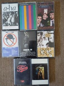 Lot of 8 80's Synth Pop Music Tapes: A-Ha, Fame, Flashdance, Samantha Fox🔥