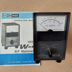 Drake RF Wattmeter, 200/2000 Watts,  1.8-54 MHz, 50 Ohms Resistance, w/ Manual