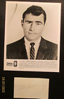 ROD SERLING : (THE TWILIGHT ZONE) HAND SIGN AUTOGRAPH CARD & PHOTO