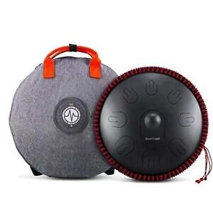 BeatRise Handpan Steel Tongue Drum D Minor 9 Notes 14” with Case