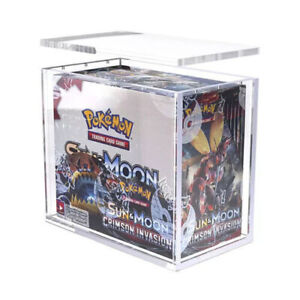 UV Pro-Safe Acrylic Display Hard Case Pokemon Booster Box Magnetic Lid US seller