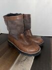 Mens UGG 5143 Brown Leather Shearling Lined Snow Winter Boots Size 8 M GUC