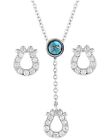 Montana Silversmiths Women's Infinite Luck Turquoise Stone Earring And Necklace