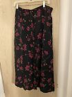 Women’s XL Rayon Cherry Blossom Black Sag Harbor Skirt