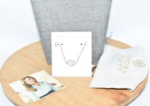 Kendra Scott Tess Silver Plated Rose Quartz Necklace NWT! (Dust Bag Included)