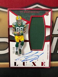 New Listing2015 Panini Luxe Football #RMA-TY Ty Montgomery RPA 06/99 Red Auto RC Patch (DK)