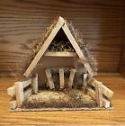 Roman Fontanini Christmas Nativity Wood Stable Creche Manger - Made in Mexico