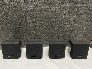Bose Single Cube Push Style Home Theater Speakers Black 4 pcs Tested