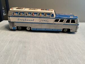 Vintage Greyhound  Scenic Cruiser Travel USA Tin Bus Has Dents And Wear