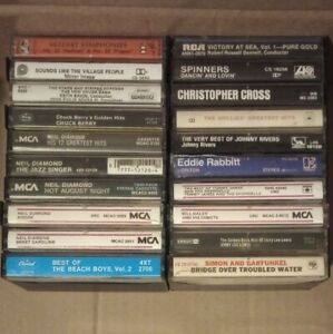 LOT Of 20 audio Cassette Tapes great albums 1960 1970s Rock music classic oldies