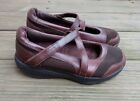Skechers Shape Ups 24866 Brown Leather Mary Jane Walking Shoes Womens Size 6.5