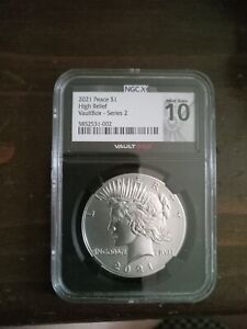 2021 high relief peace dollar ms70 Ngc X