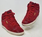 Puma Hidden Wedge Parachute High Top Sneakers Womens Size 5.5 Red Suede