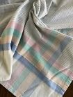 Vintage Pastel Striped Tablecloth 98” X 56” Easter Colors