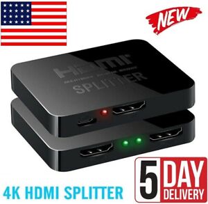 1 in 2 out 1080p HDMI 4K HDMI Stripper 3D Splitter Power Signal Amplifier For TV