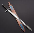Hand Forged Damascus Steel Viking Sword Medieval Sword,Battle Ready Sword+Sheath