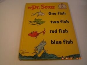 One Fish Two Fish Red Fish Blue Fish Dr. Seuss 1960 Hardcover BCE Edition