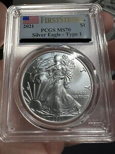 2021 $1 American Silver Eagle Type 1 First Strike - PCGS MS70