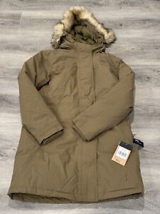 Womens The North Face Arctic Parka 2 Down Waterproof Warm Winter Jacket Olive L