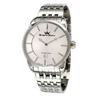Yonger and Bresson Men's YBH 8333-02 M AUTOMATIC Silver Dial Steel Date Watch