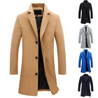 Mens Wool Overcoat  Long Covert Overcoat Warm Winter Cashmere Coat