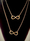 Necklace LOT of TWO Infinity Forever Eternity BEST Friends 21