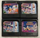 Lot Of 4 Sega Game Gear Sonic Game Cartridges Only Tested Working