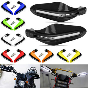 Bike Handlebar Hand Guard W/ LED Light Universal Dirt Bike ATV Motorcycle Enduro