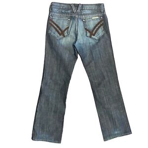 William Rast Men's Billy Flare USA Buttonfly Dark Denim Jeans Size 32