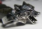 DELUXE WOLF HEAD WITH TEETH BIKER RING #BR98 MEN WOMENS jewelry SILVER wolves