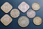 New ListingIndia British Lot Of 8 Coins,With 1840 Quarter Rupee,Silver & Copper Nickel Lot
