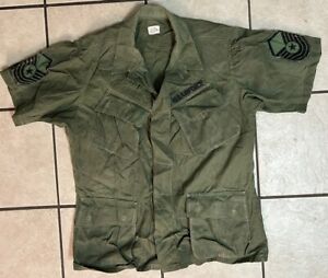 Vietnam War 68 USAF NCO MSG Short Sleeve Jungle Jacket Theatre Patches MED Short