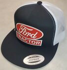 FORD TRACTOR Patch on Yupoong Trucker Hat / YP Classic 6006 Black/White