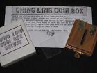 Ching Ling Coin Box Magic Trick- Close Up Coin Solid Through Solid, High Quality
