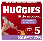 Huggies Little Movers Disposable Baby Diapers, Size 5 - 132 ct