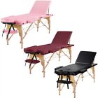 Portable Massage Table 3 Fold Adjustable Facial Spa Bed Beauty Tattoo Bed Used