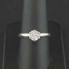 (SO4) 18ct White Gold 0.20ct Diamond Cluster Ring Size R 3.1g