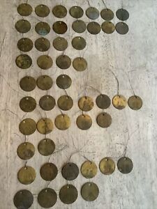 New ListingVintage Numbered Brass Tags Lot Of 49