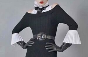 ❤️SALE!   Stylish! ANNE FONTAINE FRANCE Black BLOUSE top shirt SZ 40-42